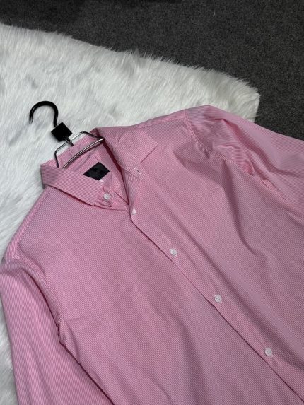 Classic Red & White Striped Shirt – Lightweight Cotton Comfort