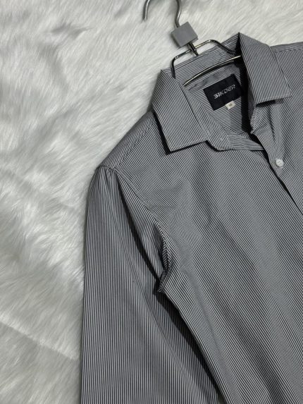 Classic Ash Striped Shirt – Lightweight Cotton Comfort